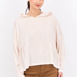 89th & Madison Cream Hoodie Sweatshirt